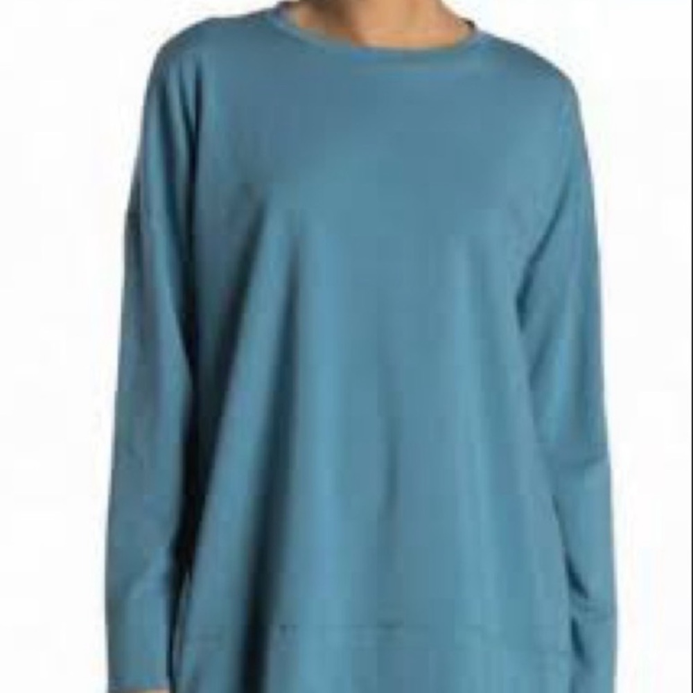 Eileen Fisher River Crewneck Long Sleee Top Size Large